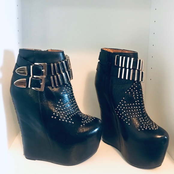 Platform wedges with stud detailing - Picture 1 of 5